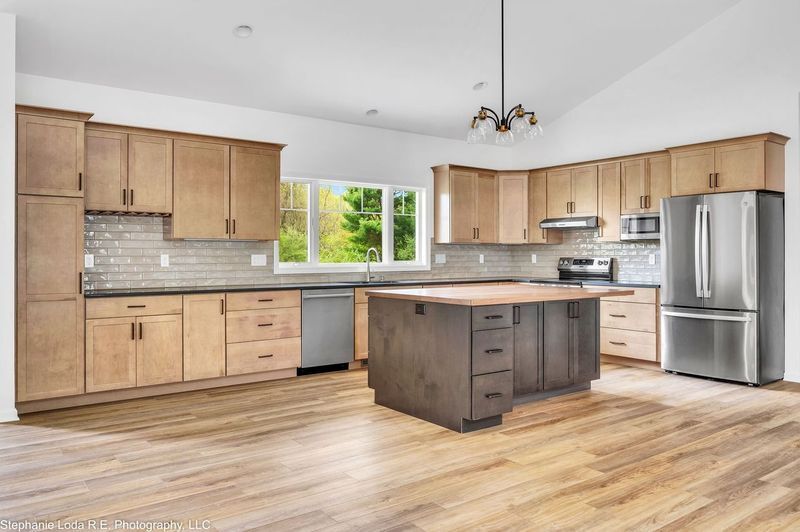 Open kitchen space.