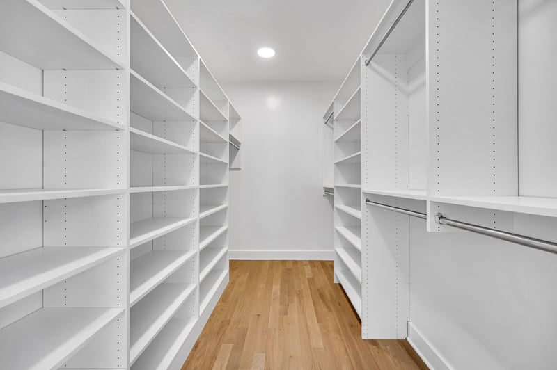 walk in closet in a Custom ADU in Wallingford, CT